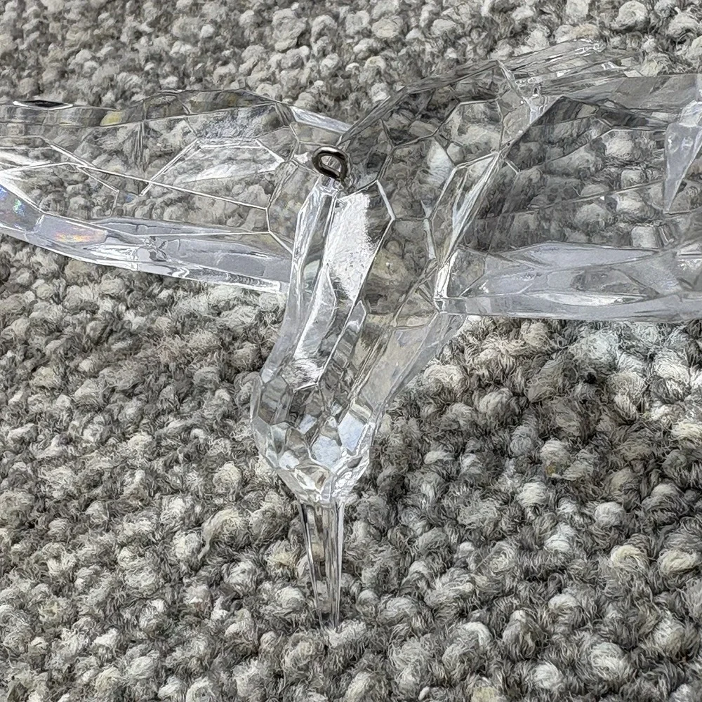Hummingbird Ornaments Holidays‎ Christmas 5 Clear Acrylic 6 X 3.5 Sun Catchers